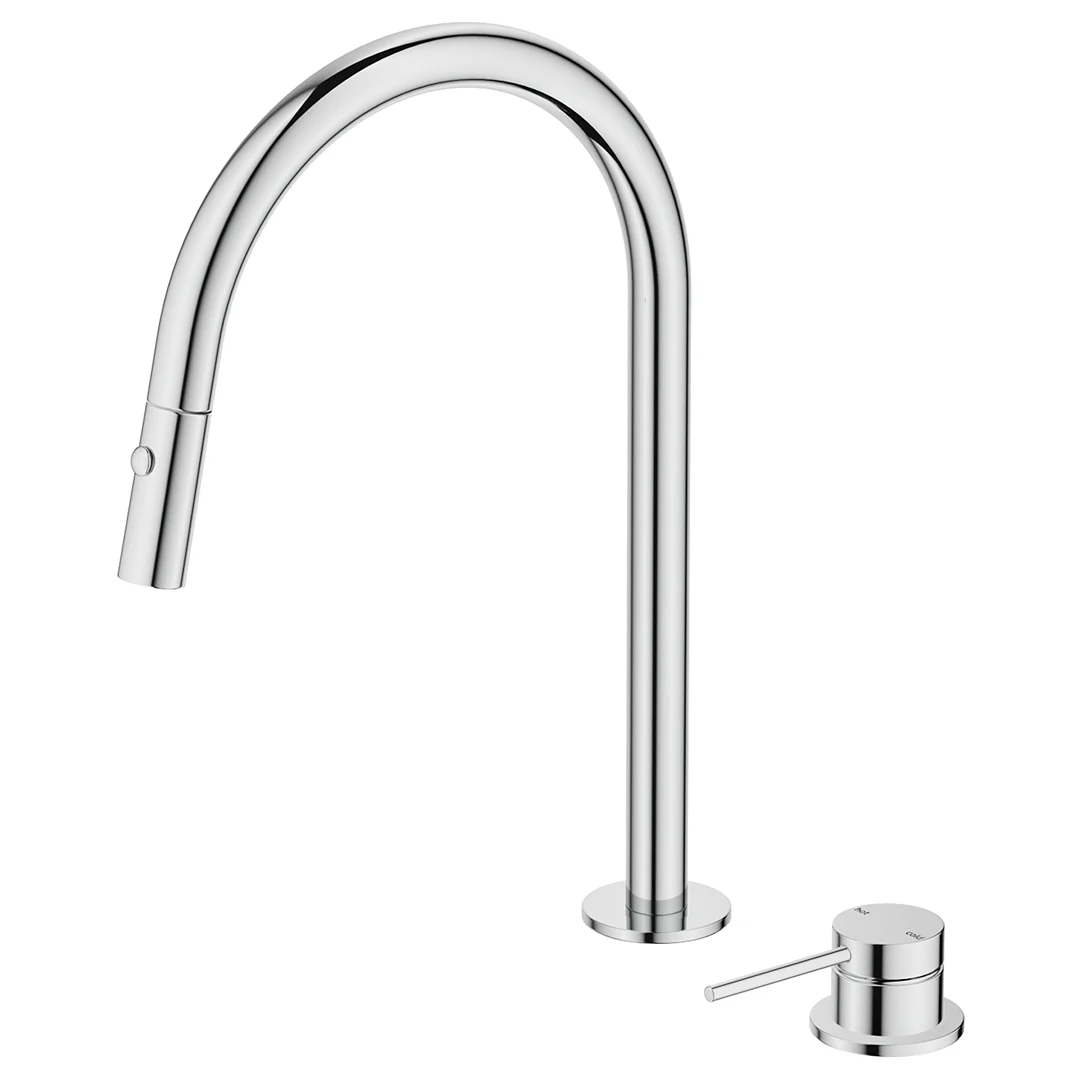 Mica Chrome Pull-Out Hob Mixer Set