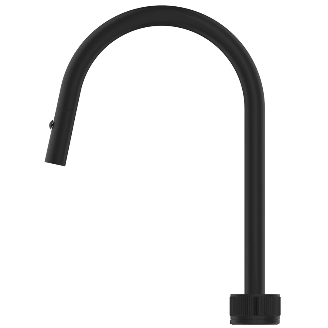 Mica Matte Black Fluted Pull-Out Hob Mixer Set - Image 2