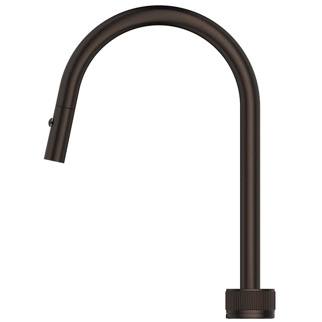 Mica Dusk Bronze Fluted Pull-Out Hob Mixer Set - Image 2