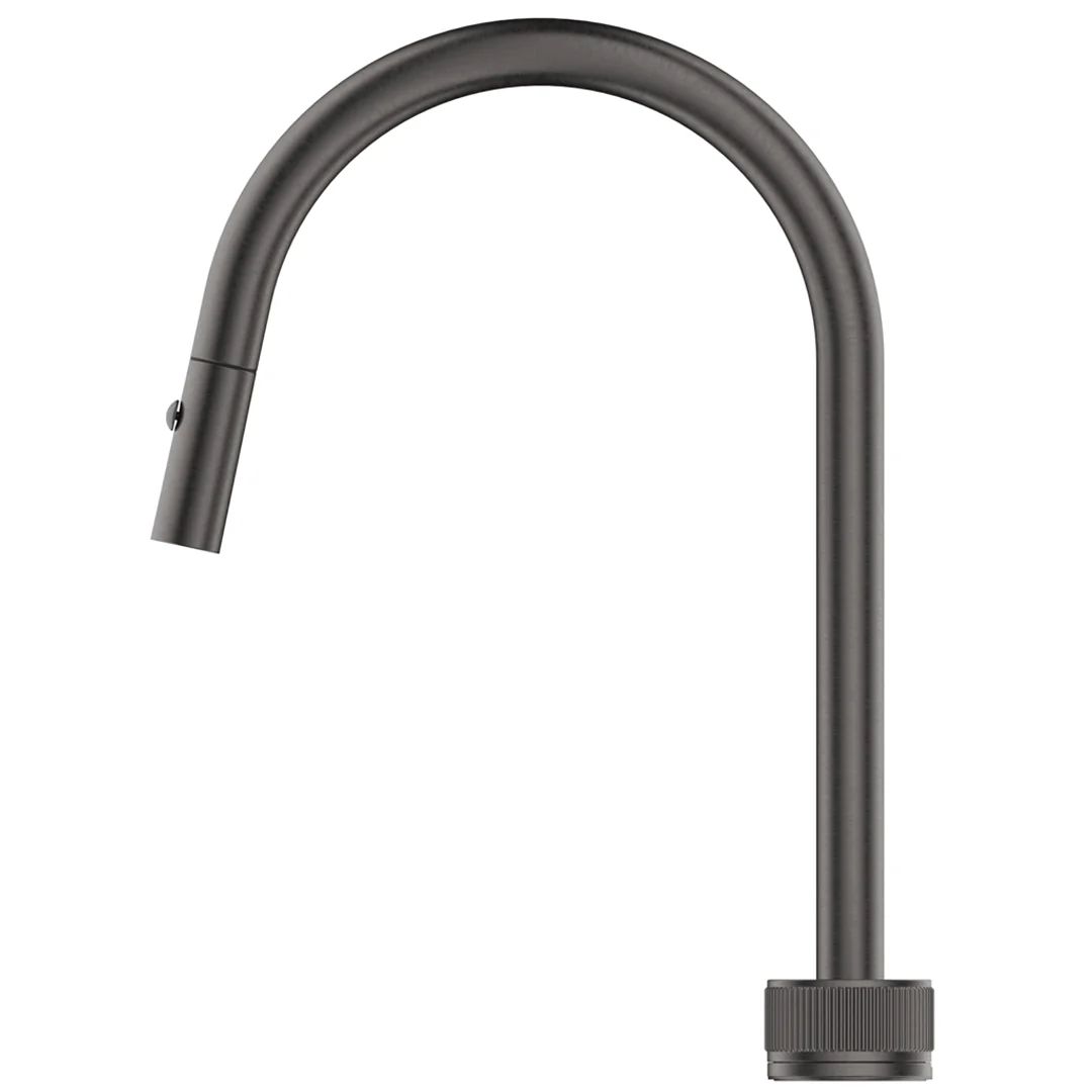 Mica Gun Metal Fluted Pull-Out Hob Mixer Set - Image 2