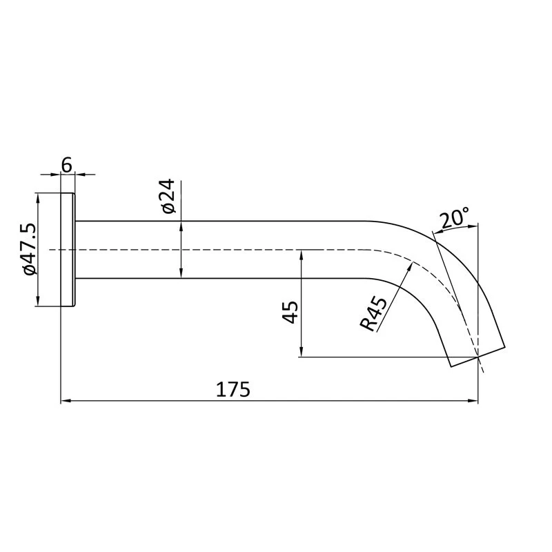 Ikon Hali Black Bath Spout - Image 2