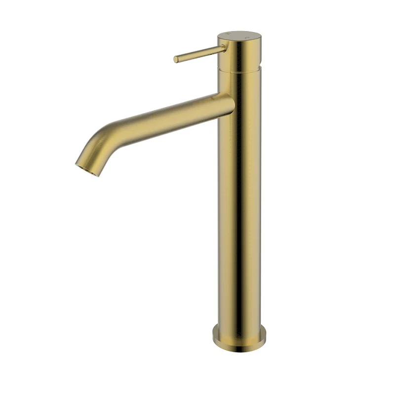 Ikon Hali Brushed Gold Tall Basin Mixer