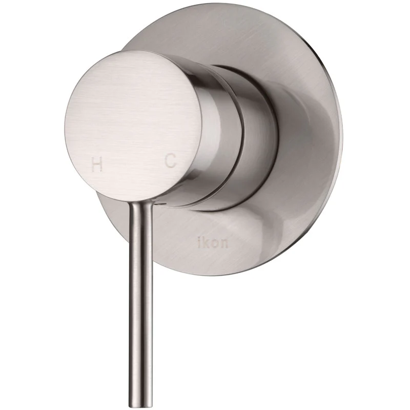Ikon Hali Brushed Nickel Wall Mixer