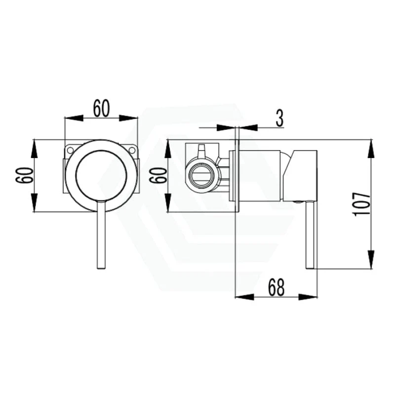 Ikon Hali Wall Mixer - 60mm - Image 2