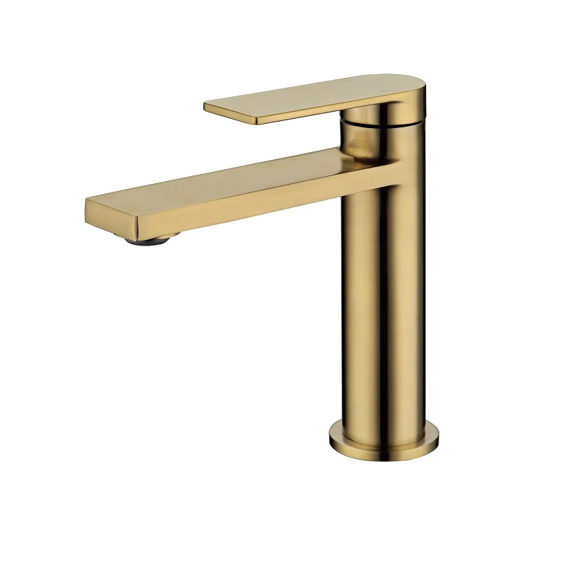 Ikon Ruki Brushed Gold Basin Mixer