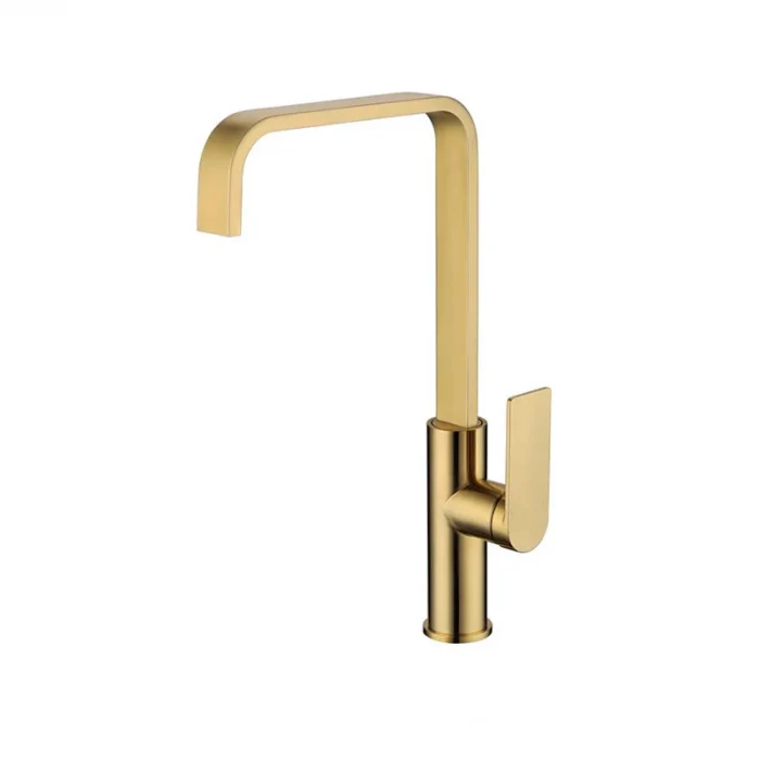 Ikon Ruki Brushed Gold Kitchen Mixer