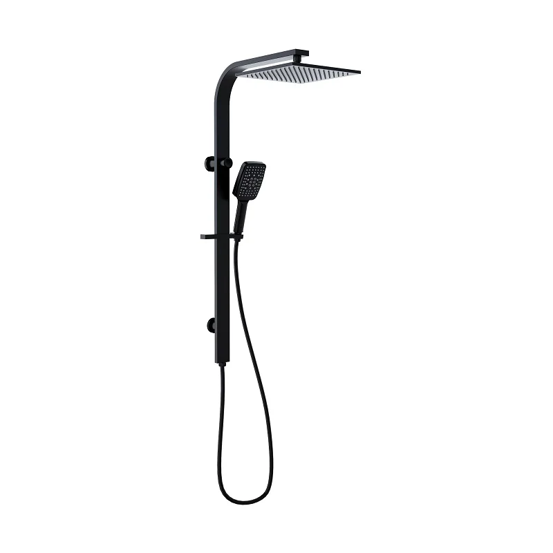 Ikon Sando Black Multifunction Shower Rail
