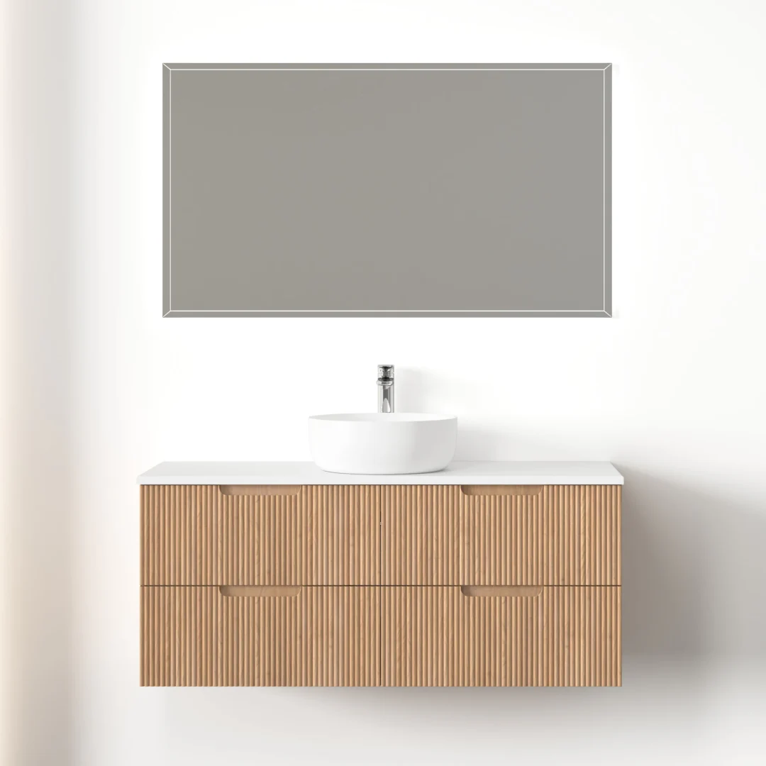 Kelsa 1200 Fluted Desert Oak Wall Hung Vanity