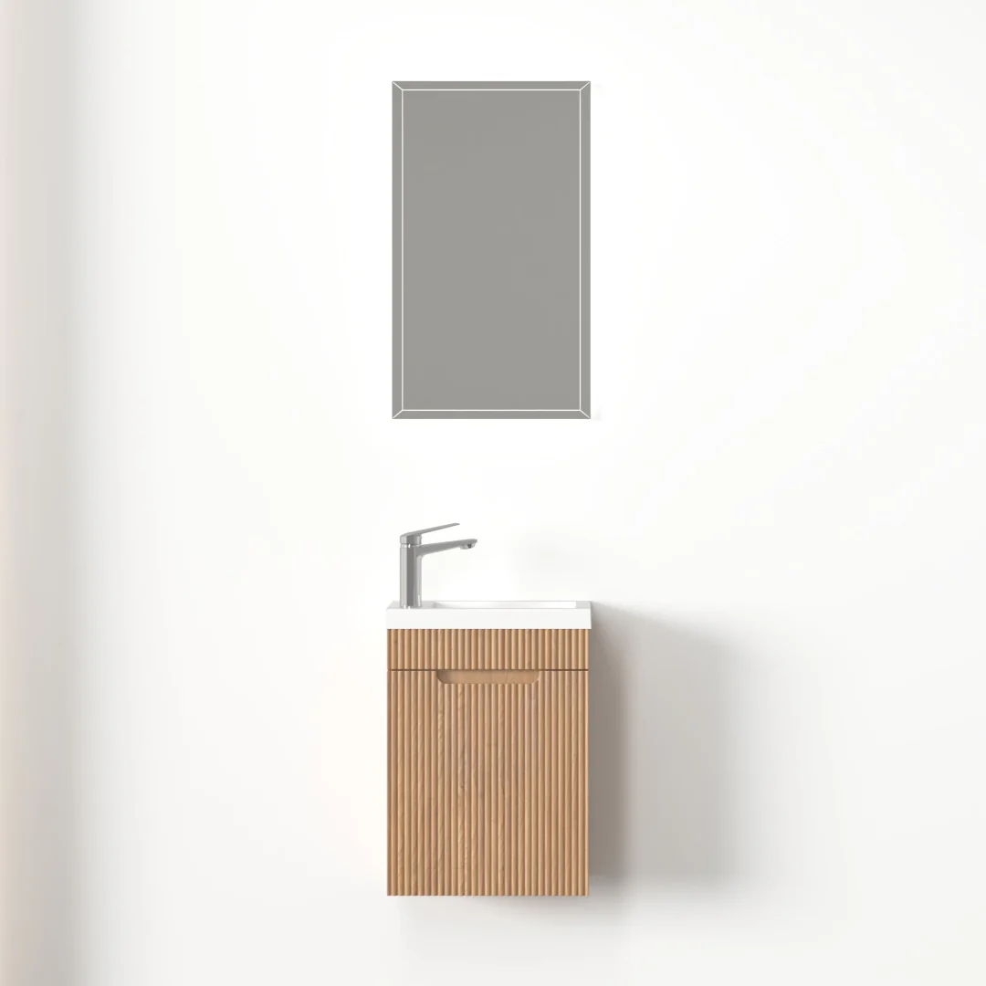 Kelsa 400 Fluted Desert Oak Wall Hung Vanity