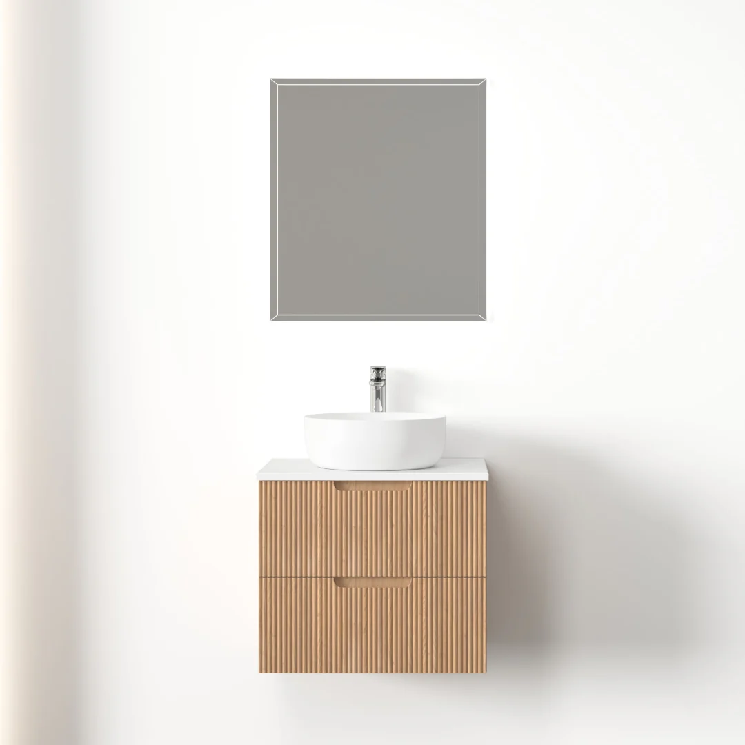 Kelsa 600 Fluted Desert Oak Wall Hung Vanity