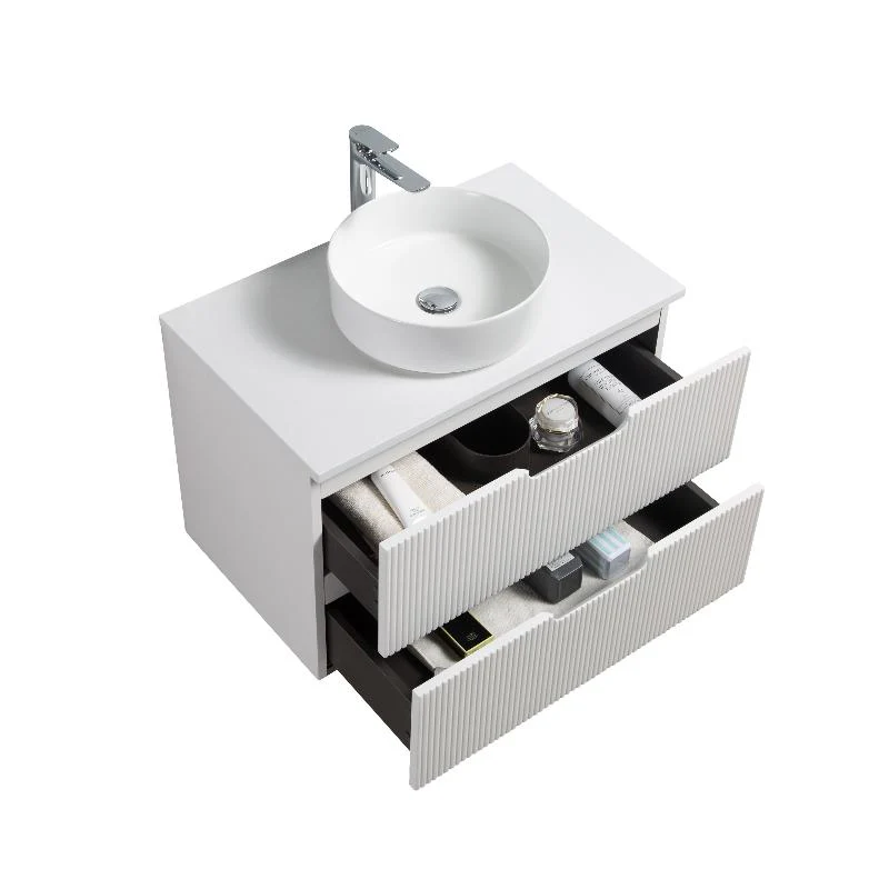 Kelsa 600 Fluted Matte White Wall Hung Vanity - Image 5