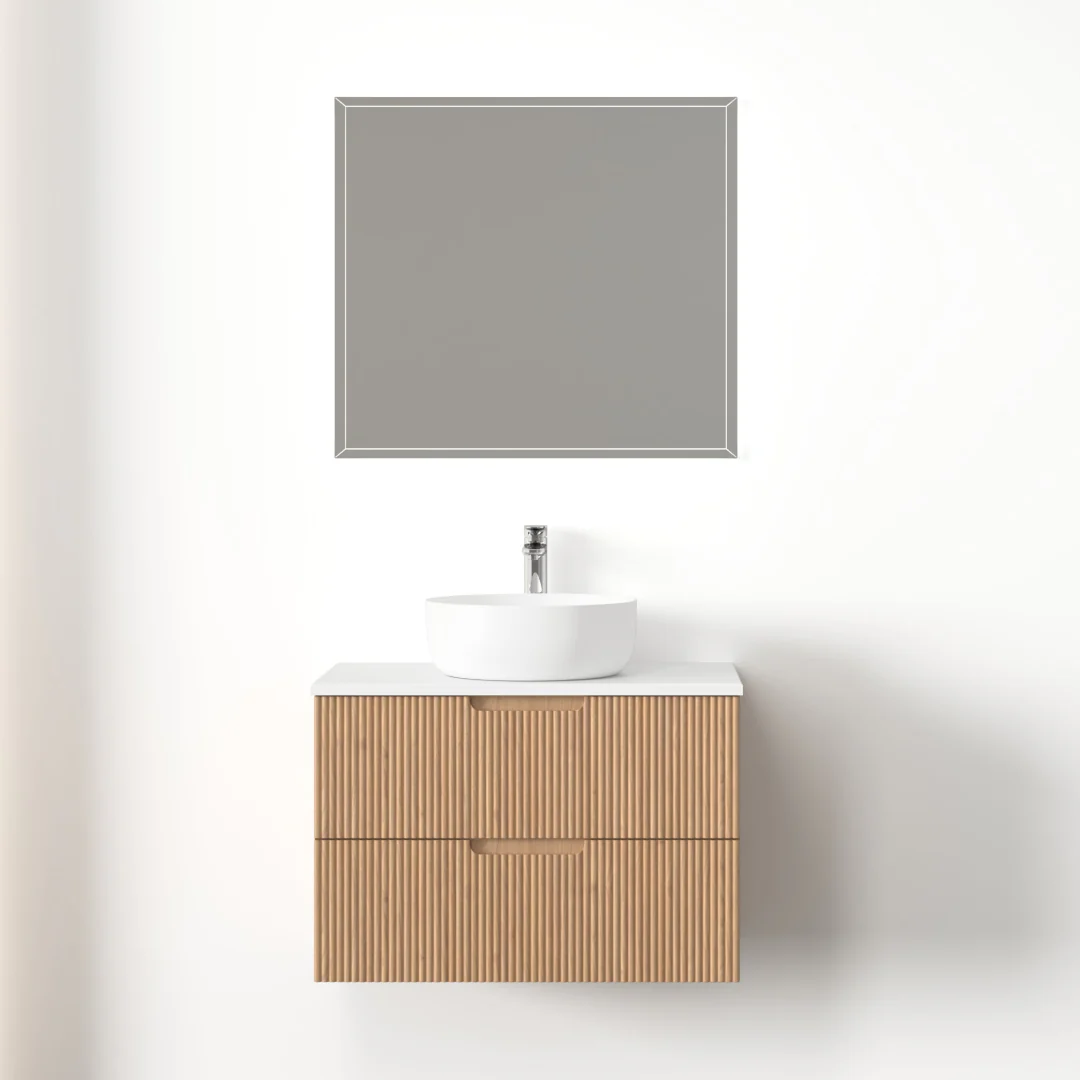 Kelsa 750 Fluted Desert Oak Wall Hung Vanity