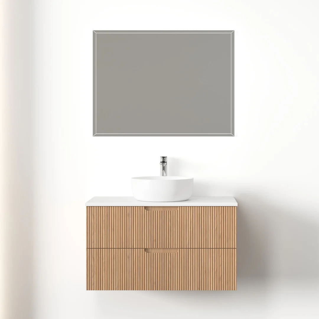 Kelsa 900 Fluted Desert Oak Wall Hung Vanity