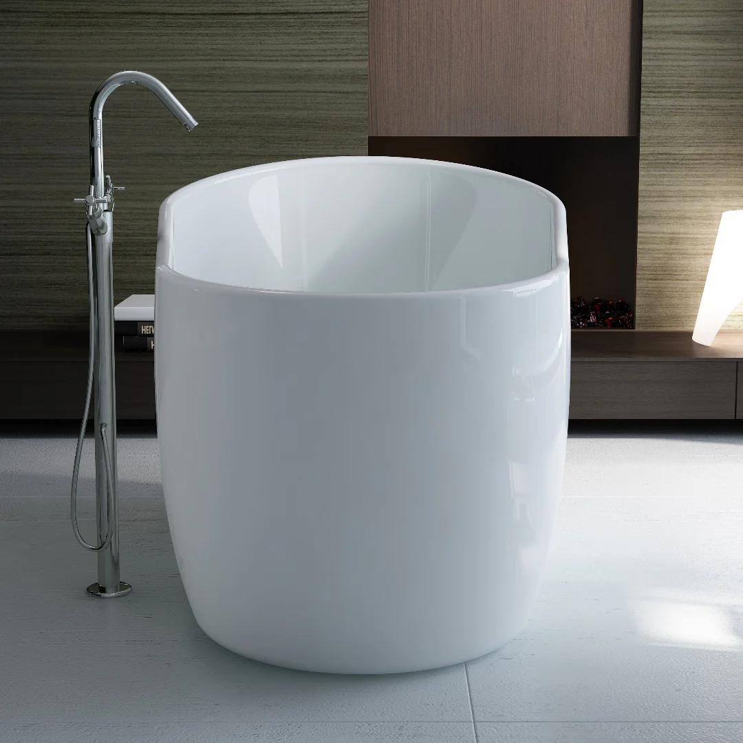 Kent 1300mm Japanese Soaking Freestanding Bath Tub - Image 4