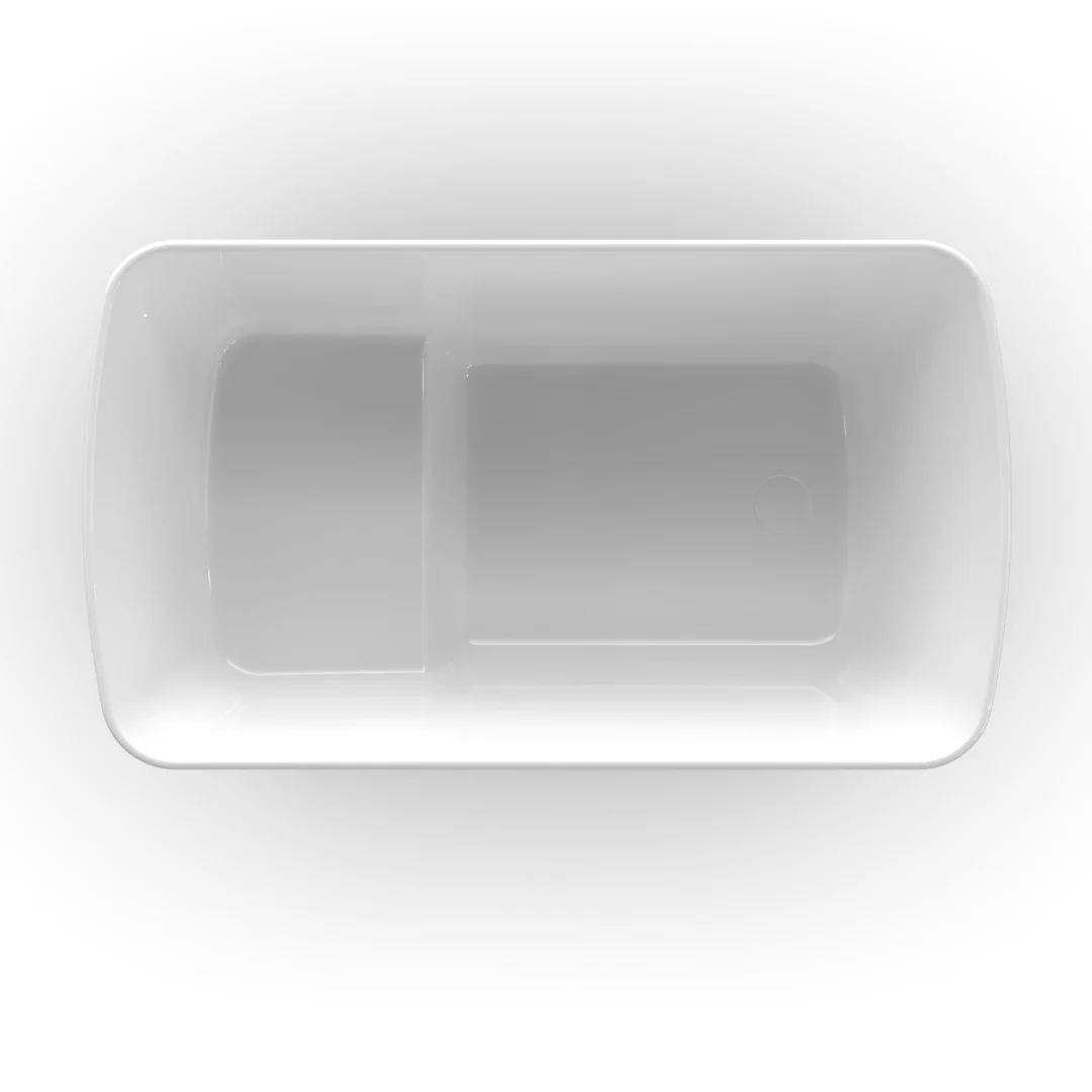 Kumo 1245mm Japanese Soaking Freestanding Bath Tub With Seat - Image 4
