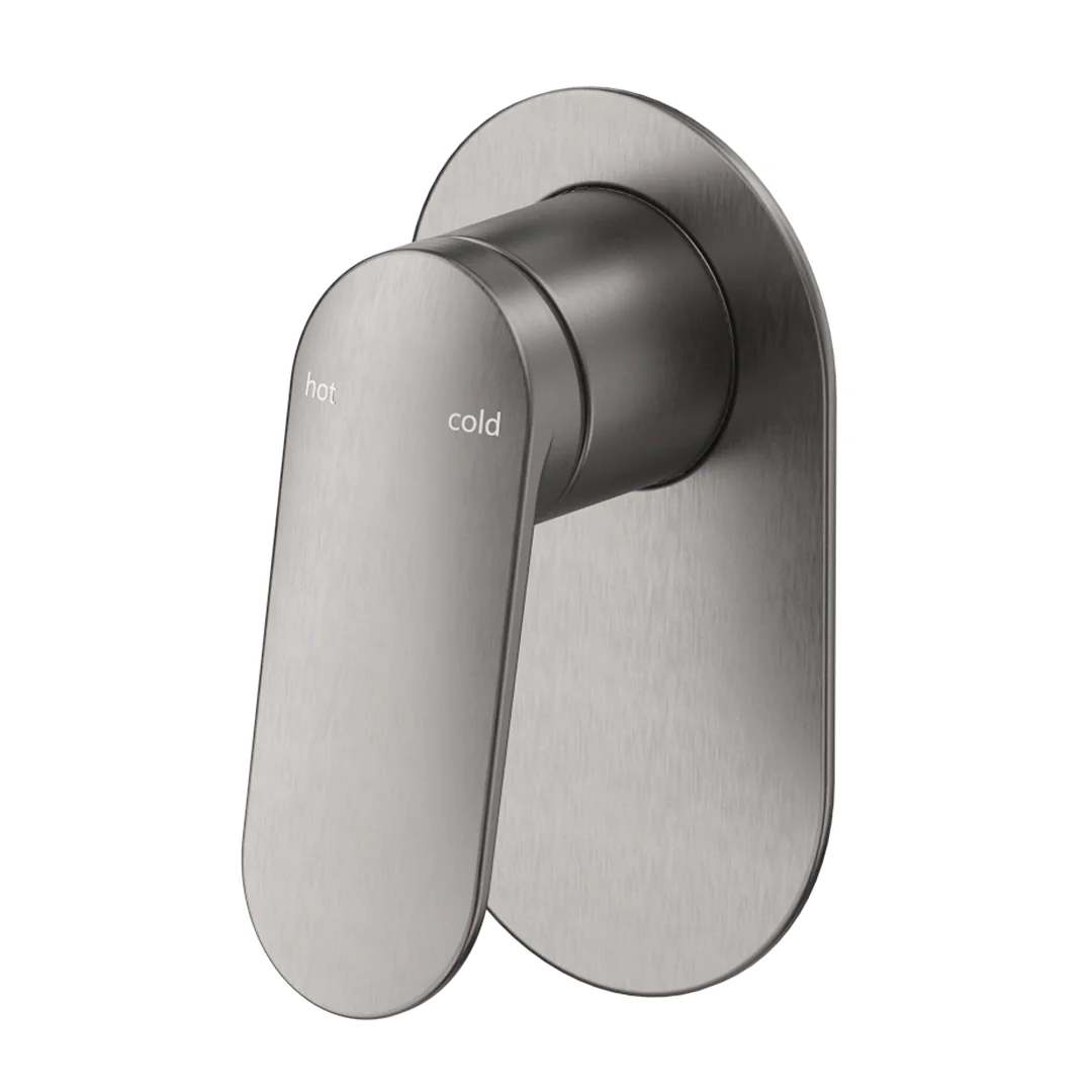 Lantra Gun Metal Shower Mixer - Oval Plate - Trim Kit Only