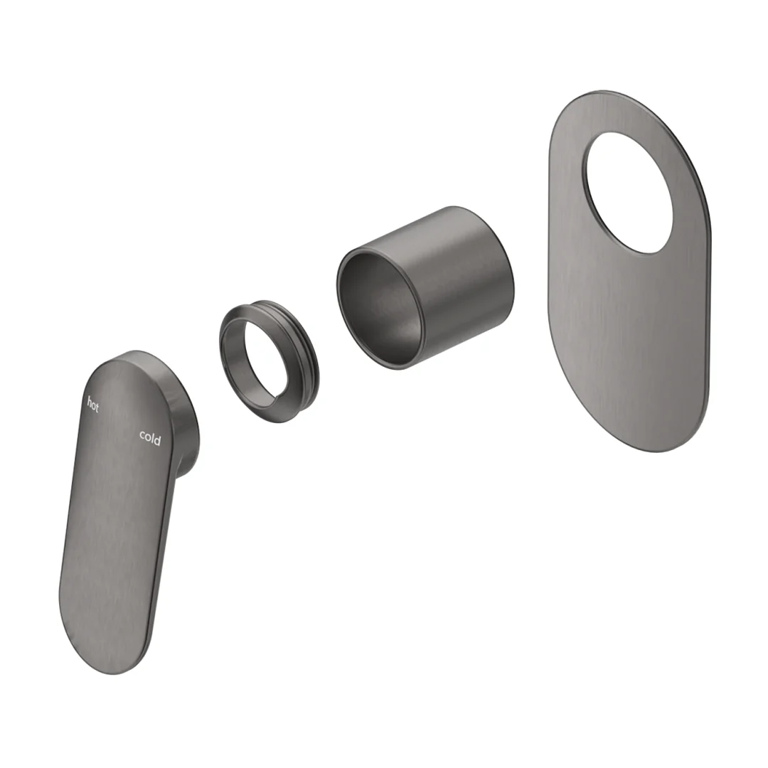 Lantra Gun Metal Shower Mixer - Oval Plate - Trim Kit Only - Image 2