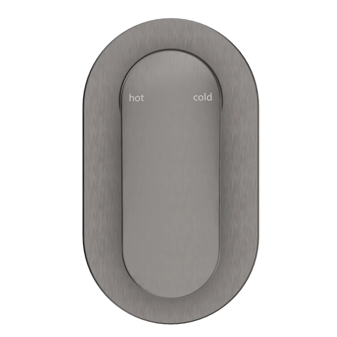 Lantra Gun Metal Shower Mixer - Oval Plate - Trim Kit Only - Image 3