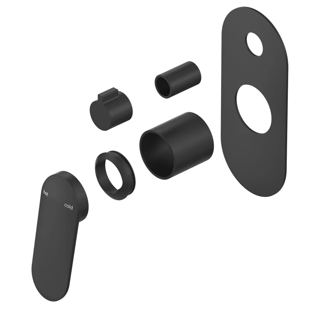 Lantra Matte Black Shower Mixer Diverter - 1P - Trim Kit Only - Image 2
