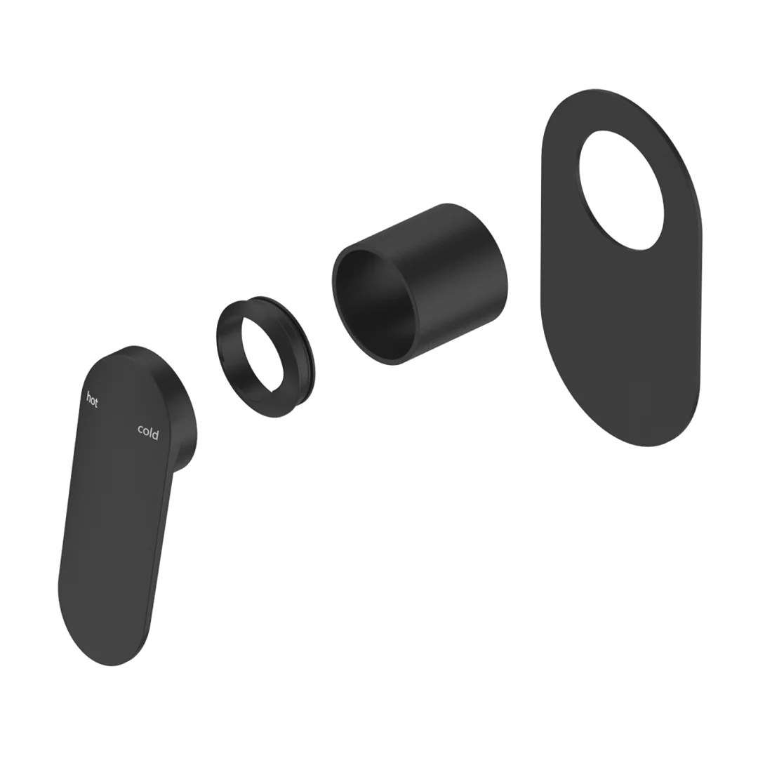 Lantra Matte Black Shower Mixer - Oval Plate - Trim Kit Only - Image 2