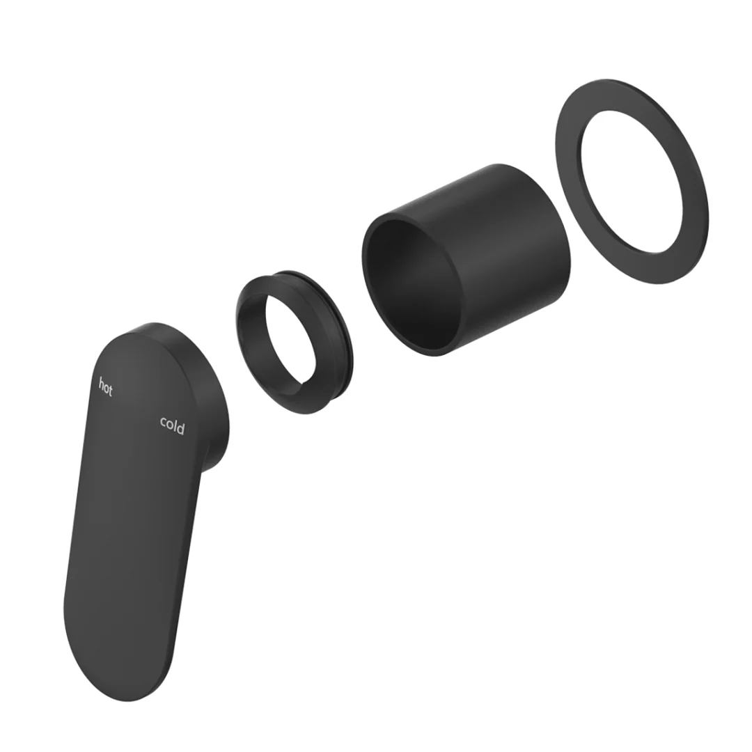 Lantra Matte Black Shower Mixer - Round Plate - Trim Kit Only - Image 2