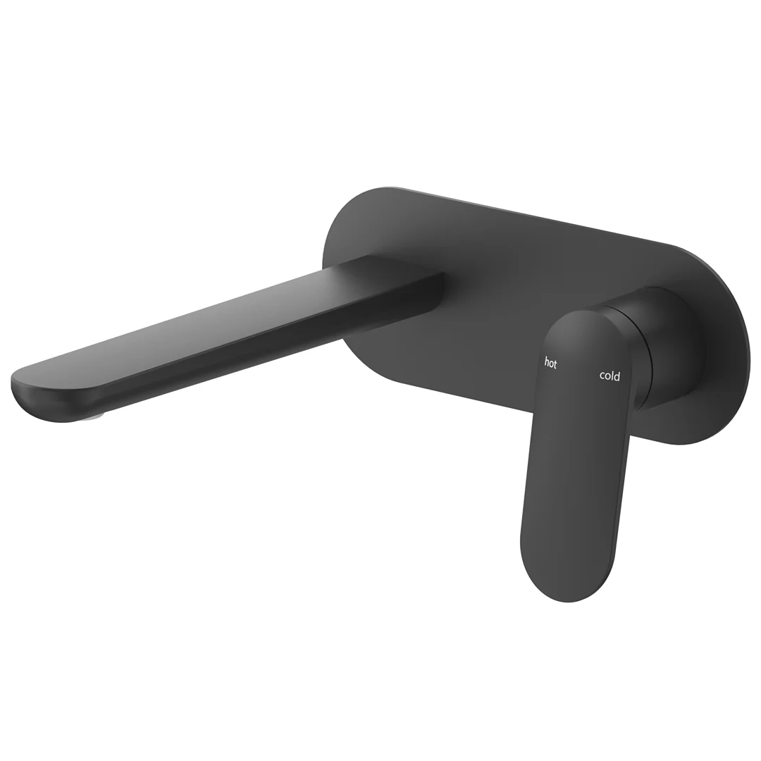 Lantra Matte Black Wall-Spout Combo - 1P - Trim Kit Only