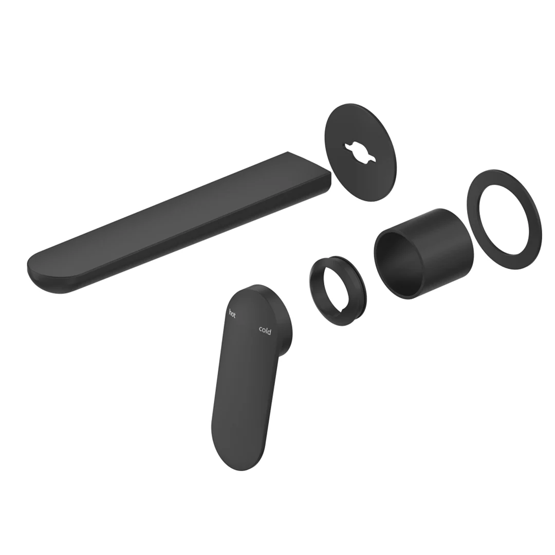Lantra Matte Black Wall-Spout Combo - 2P - Trim Kit Only - Image 2