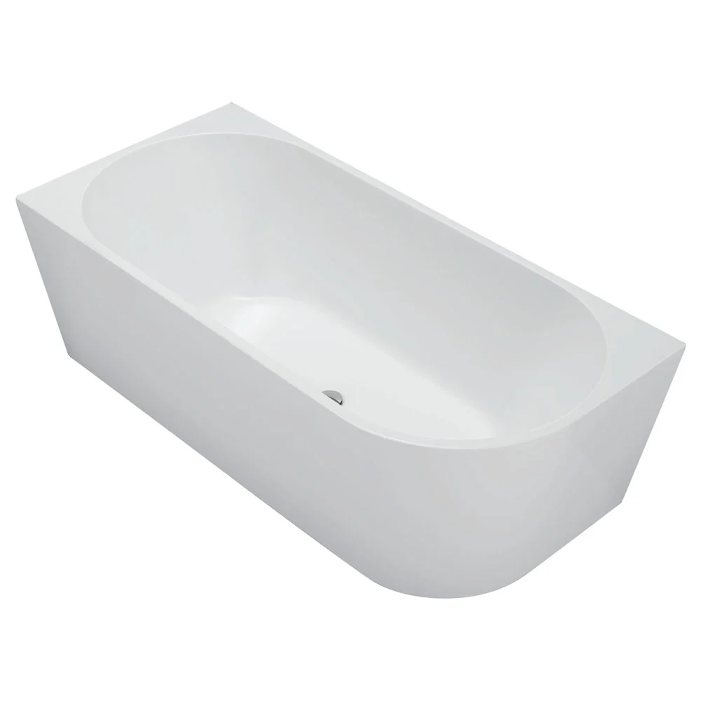 Luna 1500mm Left Corner Gloss White Freestanding Bath - Image 2