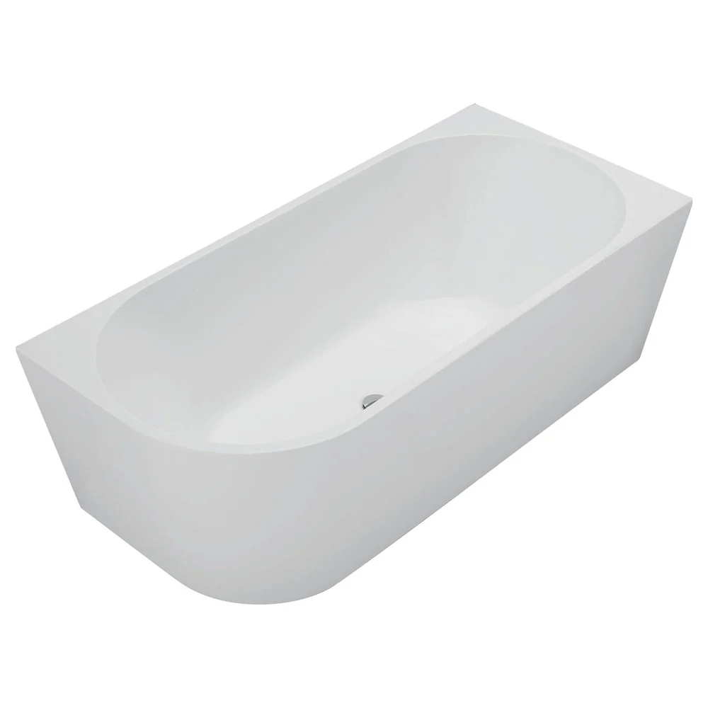 Luna 1500mm Right Corner Gloss White Freestanding Bath - Image 2