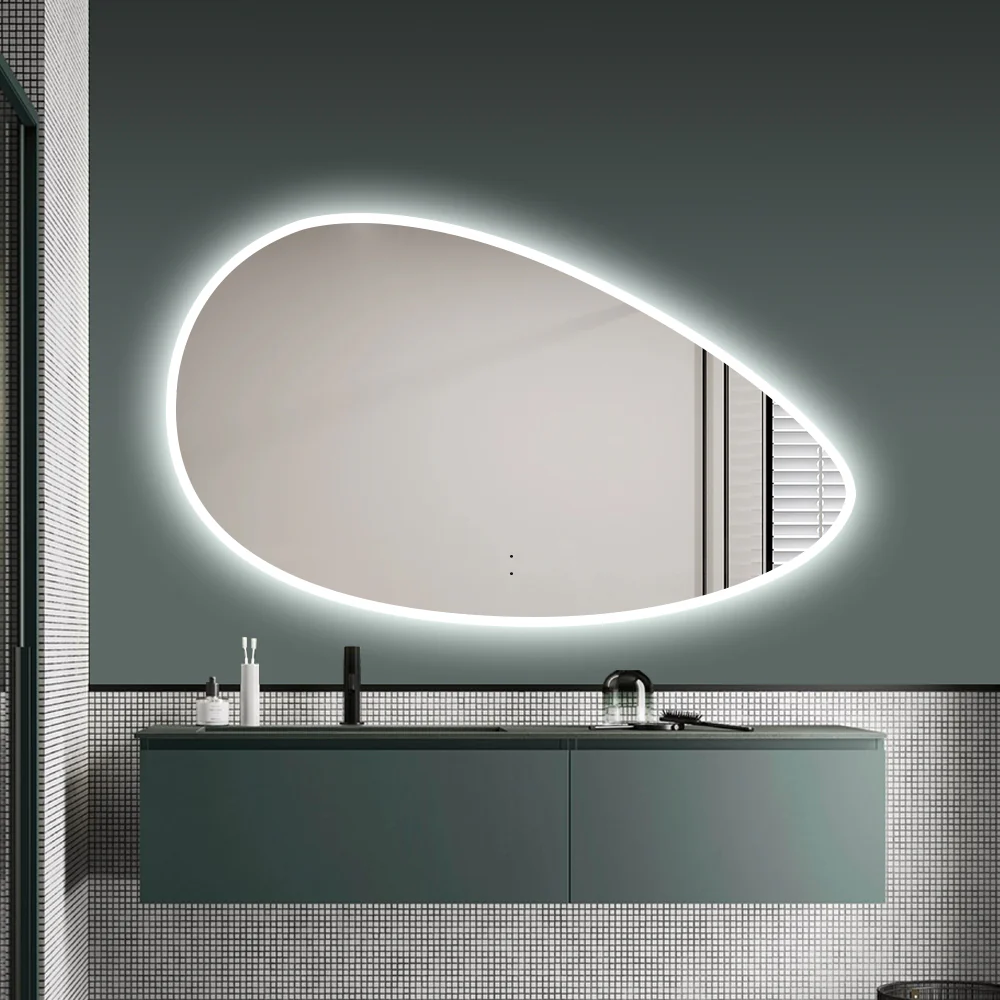 Lunara Touchless 1000 x 600 Asymmetrical LED Mirror - Three Light Temperatures - Image 3