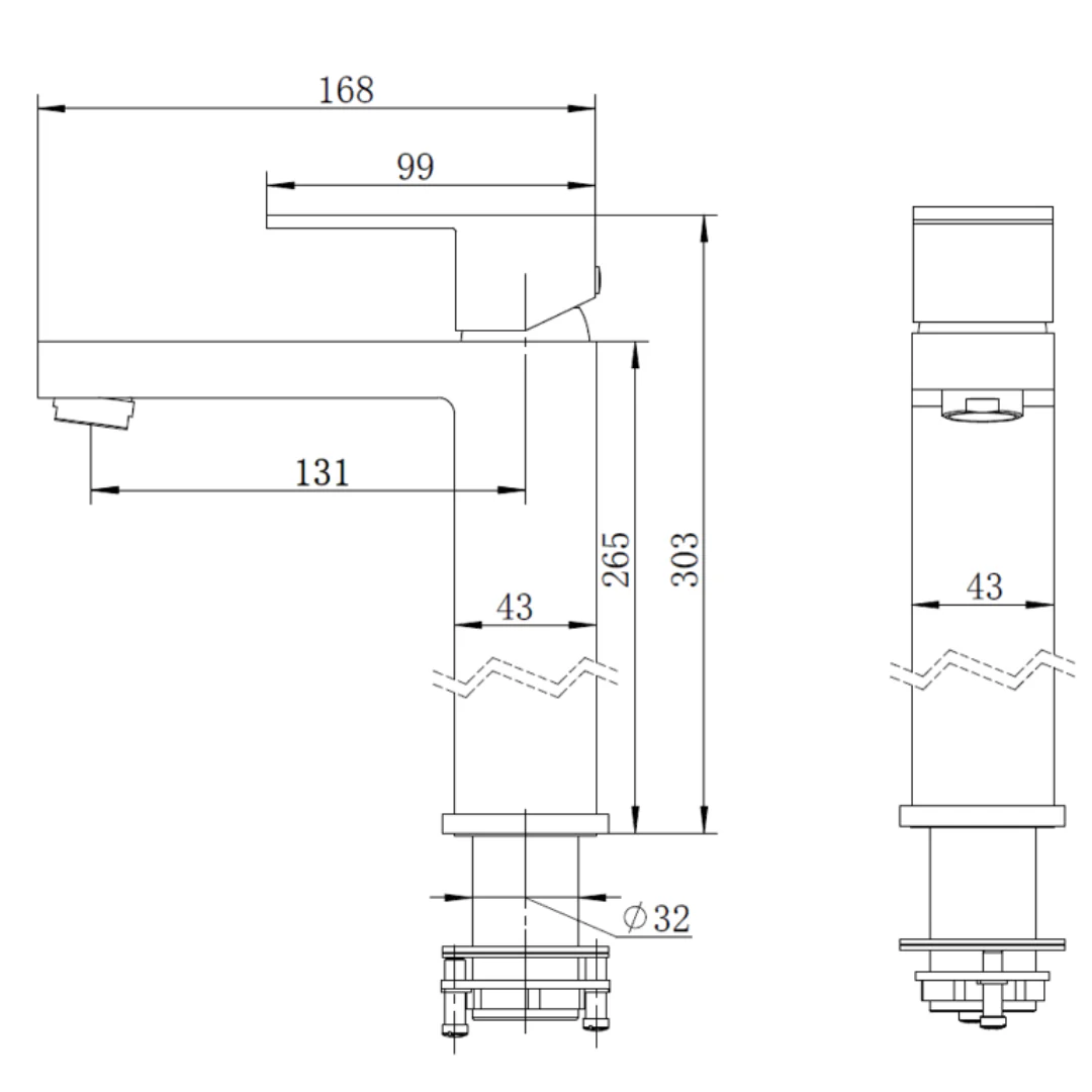 Luxury Chrome Tall Basin Mixer - Image 2