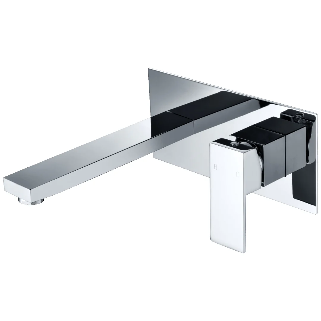 Luxury Chrome Wall Basin Mixer & Bath Spout