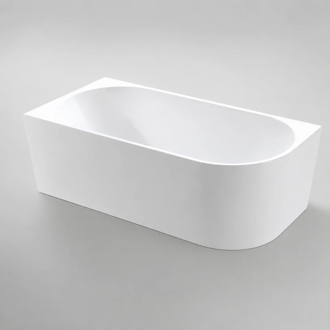 Marco 1300 Gloss White Left Corner Fit Freestanding Bath Tub - Image 2