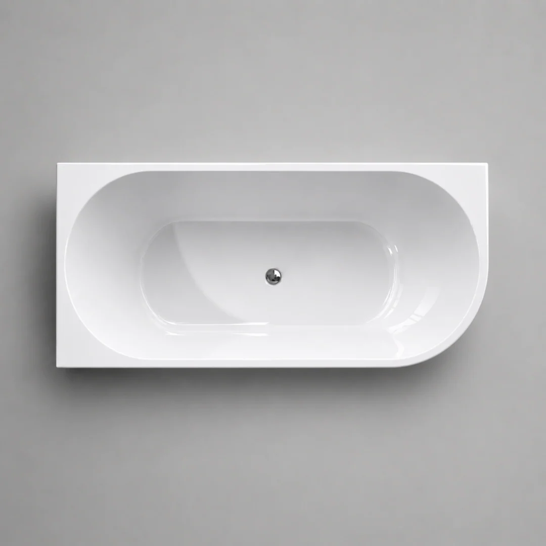 Marco 1300 Gloss White Left Corner Fit Freestanding Bath Tub - Image 3