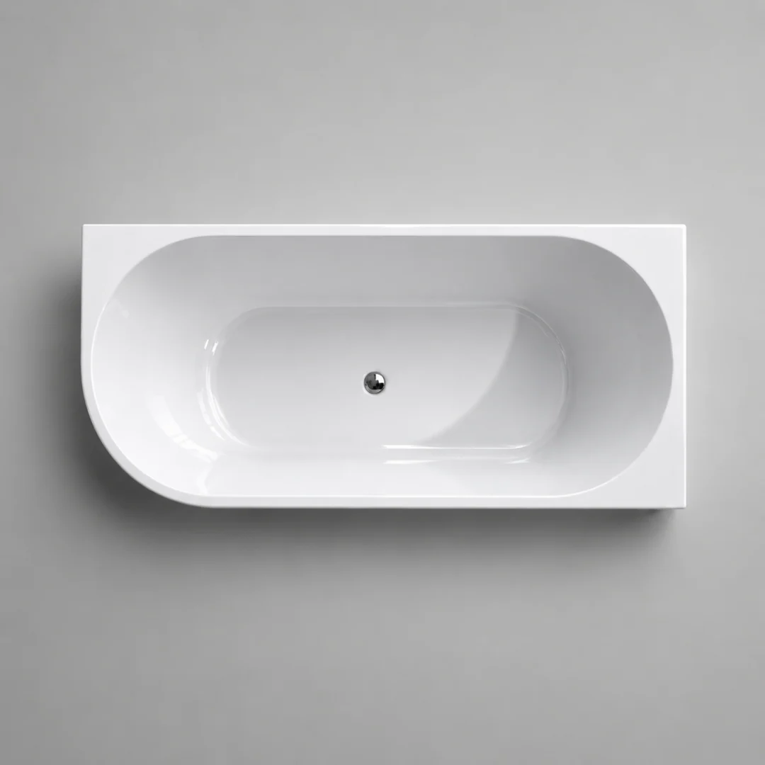 Marco 1400 Gloss White Right Corner Fit Freestanding Bath Tub - Image 3