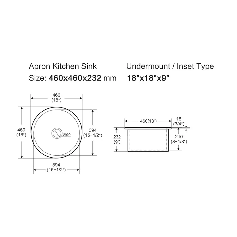 Marlowe 460 Round Butler Kitchen & Laundry Sink Package - Image 3