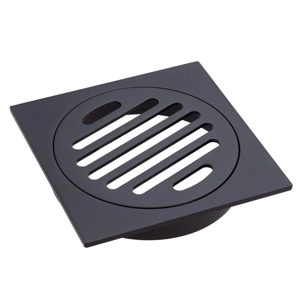 Matte Black 110mm Slim Floor Waste