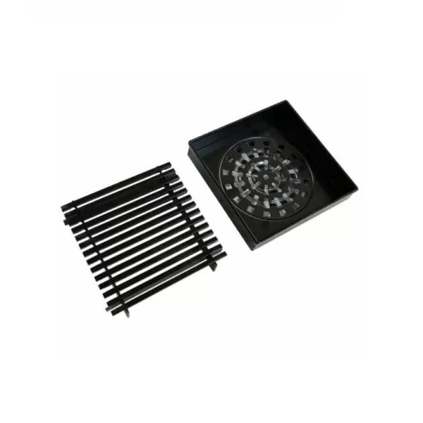Matte Black 110mm Square Grill Floor Waste - Image 2