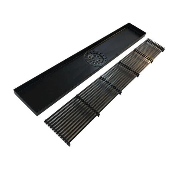 Matte Black 1800mm Linear Grill Floor Waste - Image 2