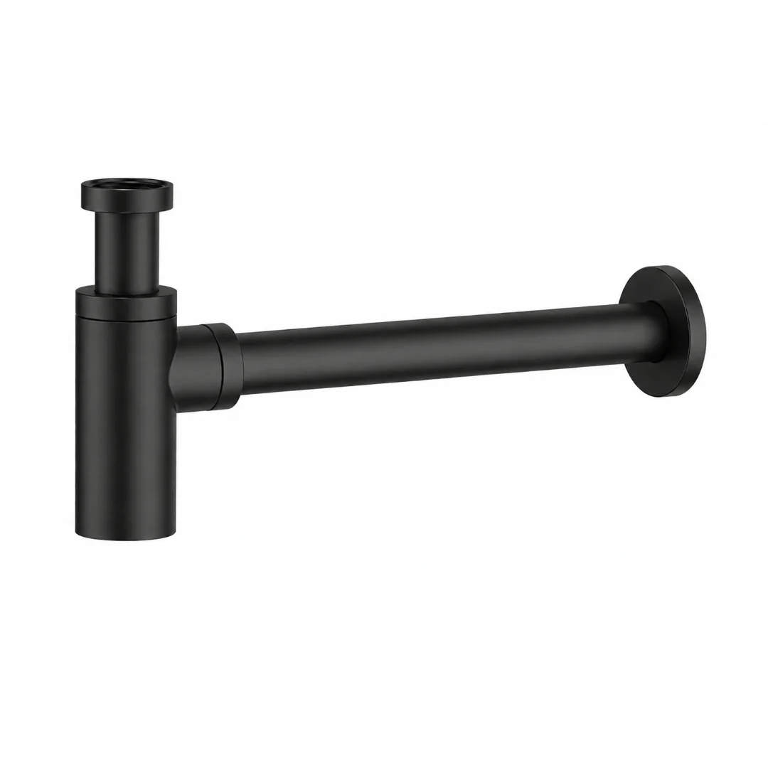 Matte Black 32mm Round Bottle Trap Waste