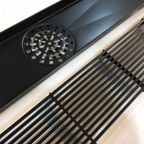 Matte Black 600mm Linear Grill Floor Waste - Image 3