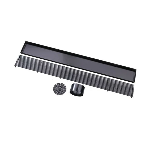 Matte Black 600mm Linear Grill Floor Waste - Image 4