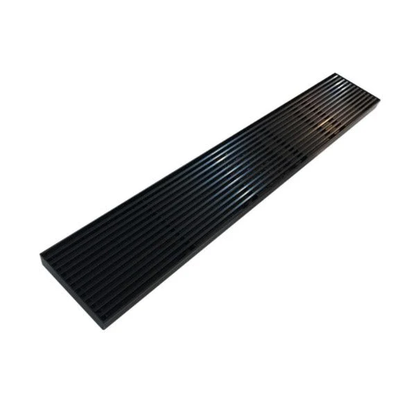 Matte Black 900mm DIY Linear Grill Floor Waste