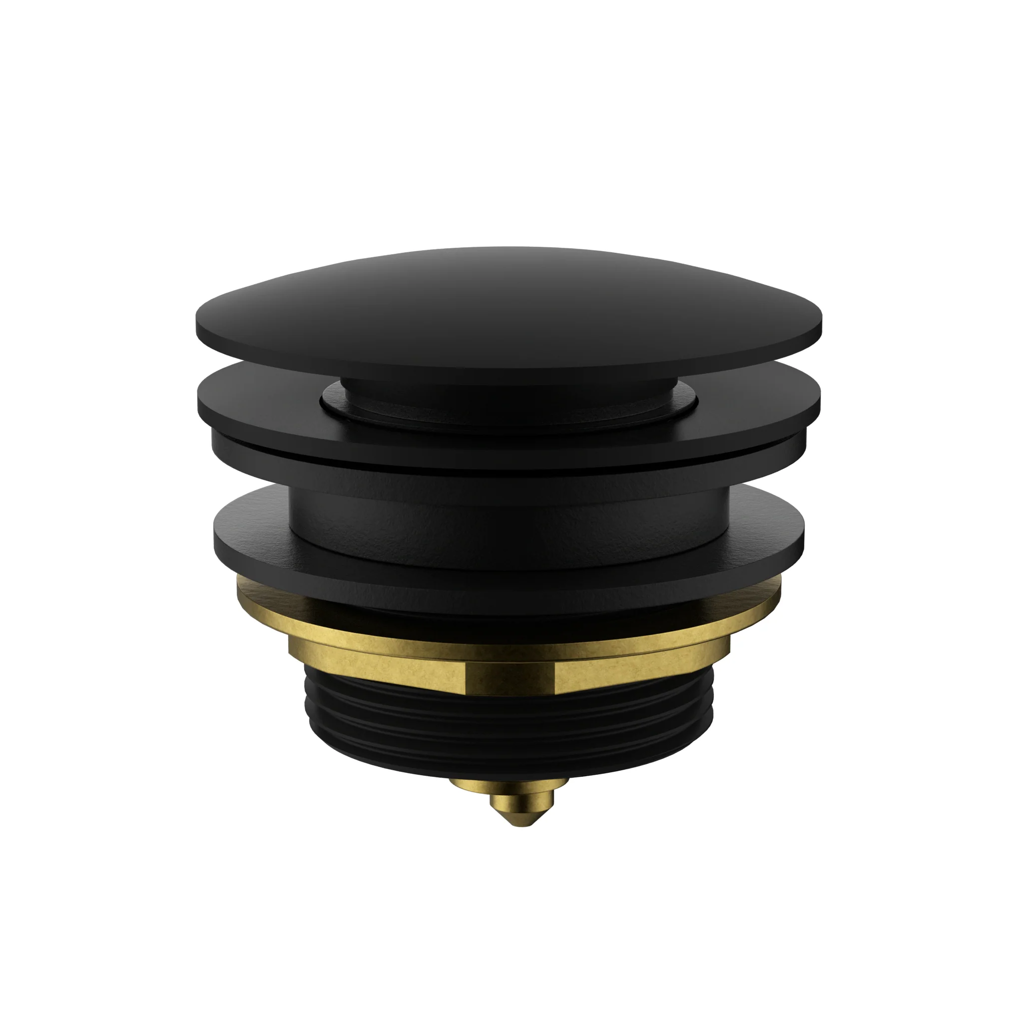 Matte Black Non Overflow 40mm Bath Pop Up Waste