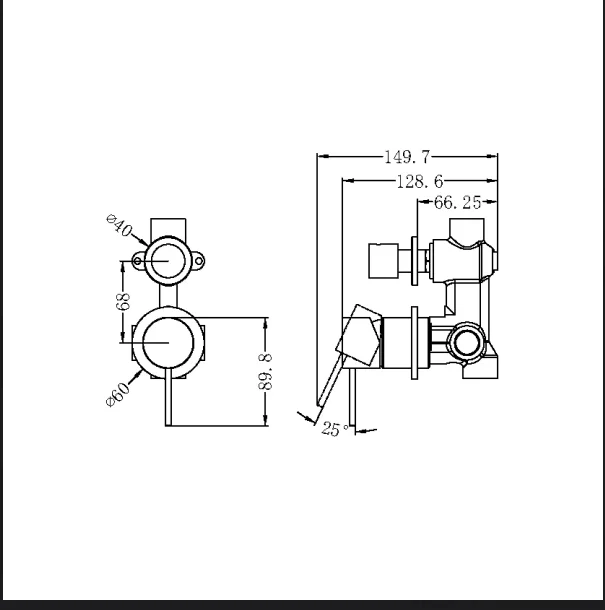 Mecca Matte Black Separate Diverter - Image 2