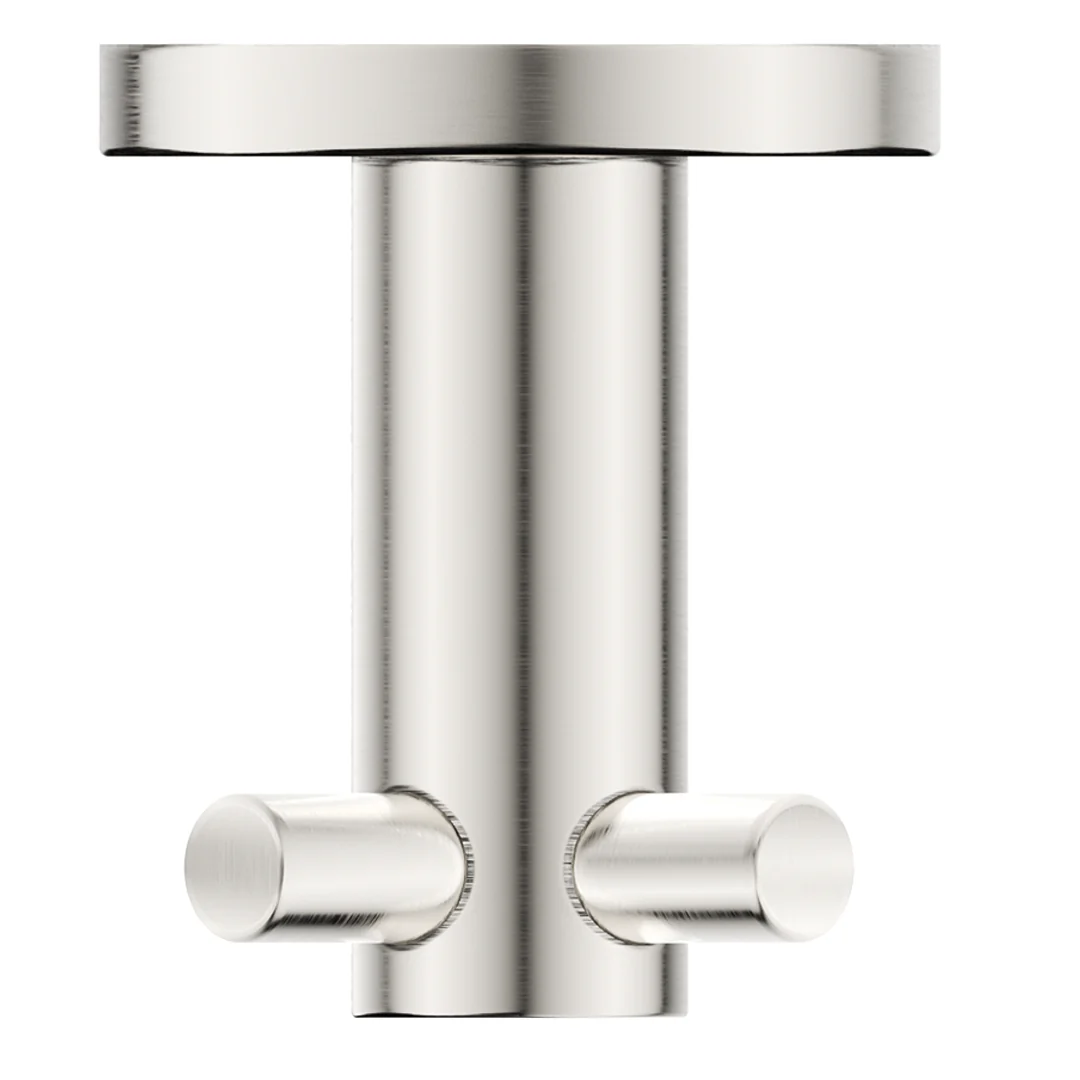 Mica Brushed Nickel Double Robe Hook - Image 3
