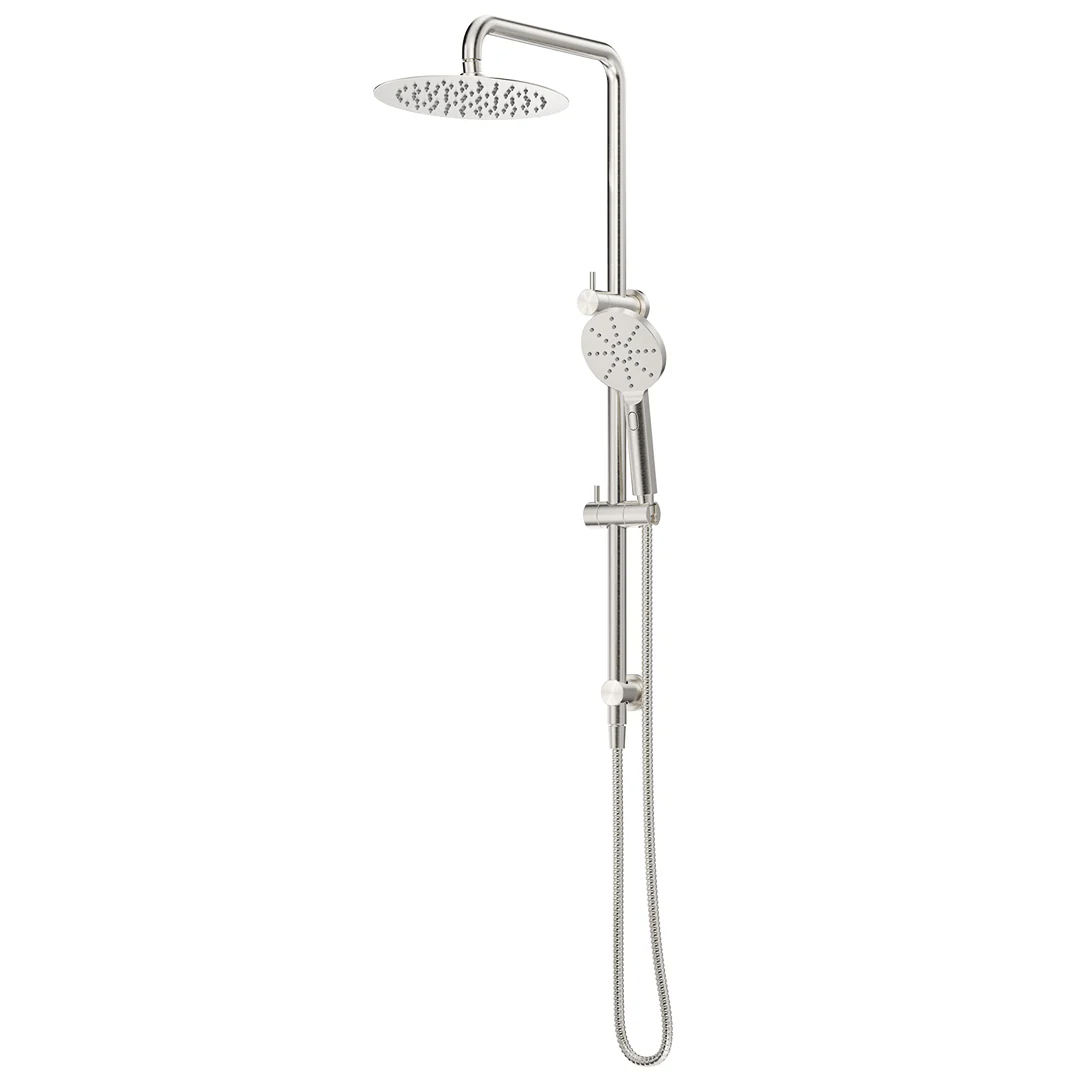 Mica Brushed Nickel Dual Shower Rail