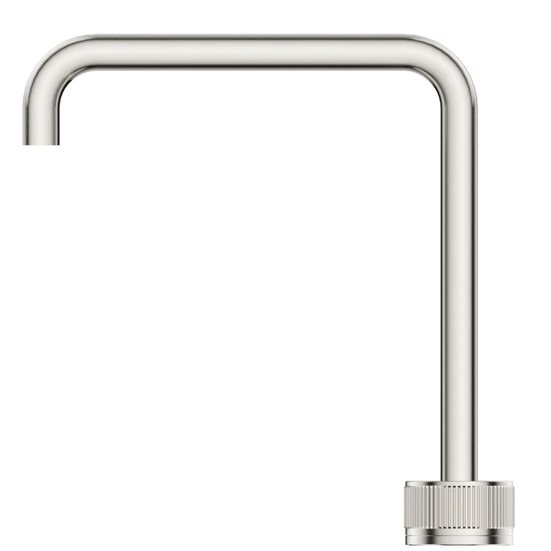 Mica Brushed Nickel Fluted Soft-Square Hob Sink/Basin Mixer Set - Image 2