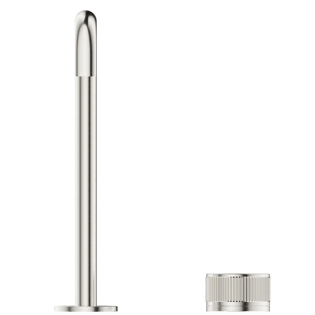 Mica Brushed Nickel Fluted Soft-Square Hob Sink/Basin Mixer Set - Image 3
