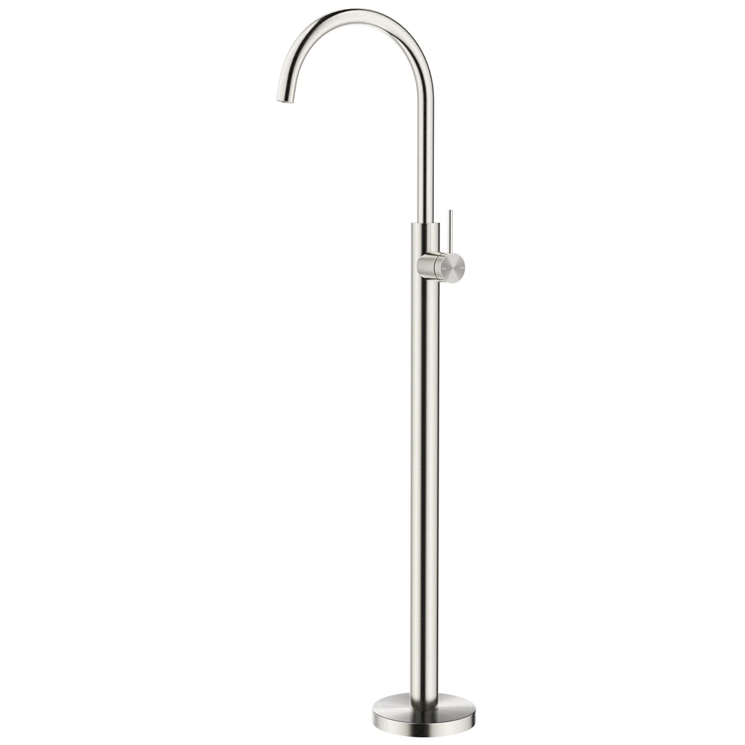 Mica Brushed Nickel Freestanding Bath Mixer